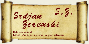 Srđan Zeremski vizit kartica